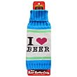 I Love Beer Light Blue Beer Bottle Knit Cozy